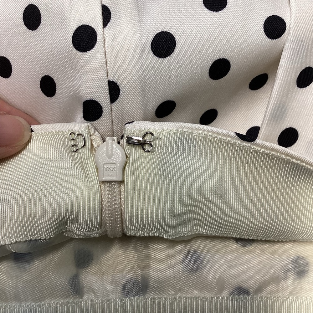 J. Crew White and Black Polka Dot Skater Skirt - Picture 4 of 5